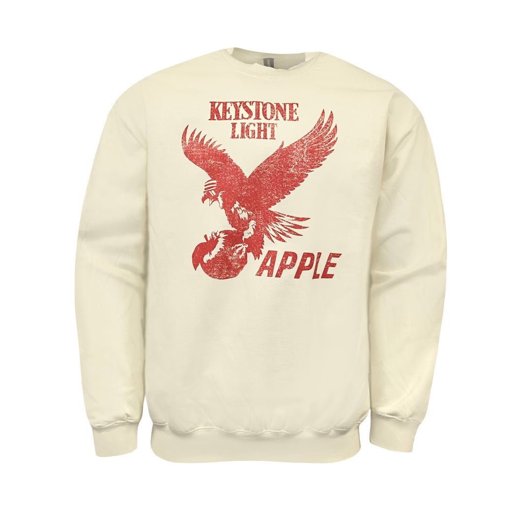 Keystone Light Apple Distressed Crewneck
