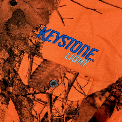 Blaze Orange Camo Long Sleeve Button Up